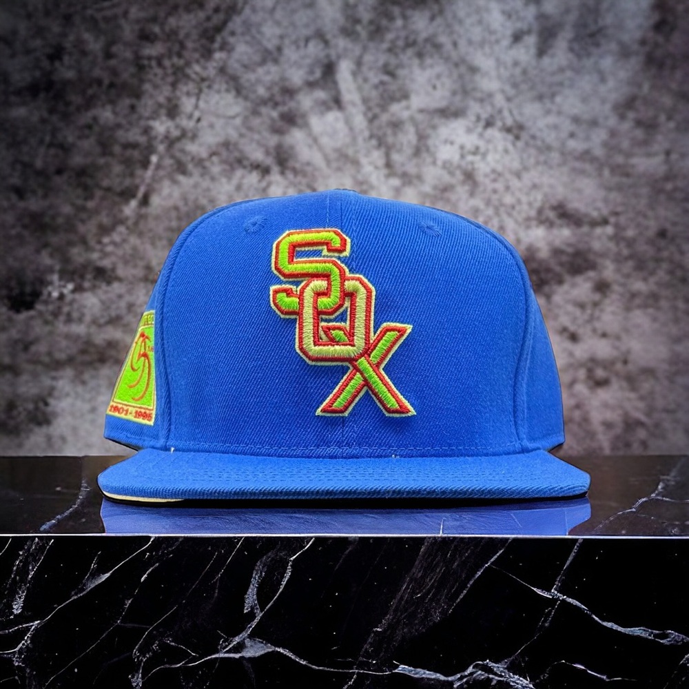 NEW Chicago Whites Sox PRO STANDARD Blue SnapBack Hat  95th Anniversary Patch